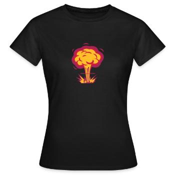 Atompilz_3c - Frauen T-Shirt - Schwarz - Vorne - AI Model Female 172 dark (172cm)