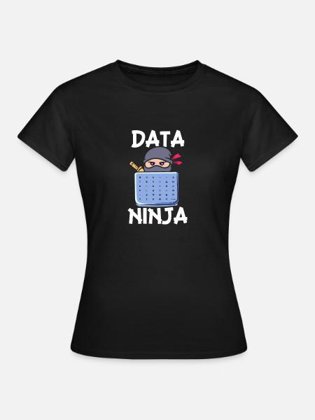 Data Ninja - Frauen T-Shirt - Schwarz