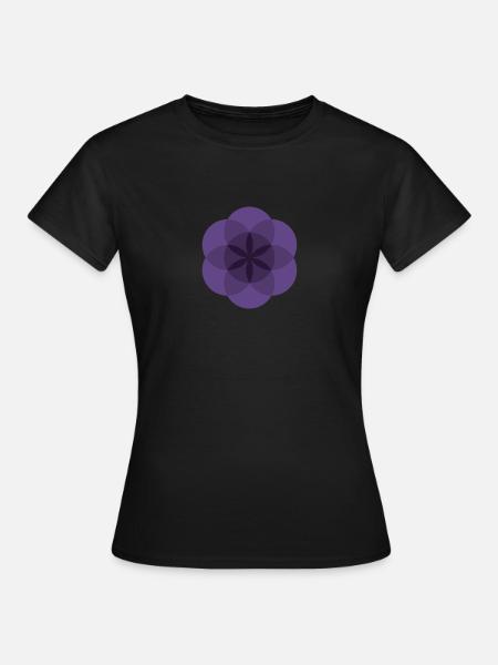 violette Lebensblume - Frauen T-Shirt -