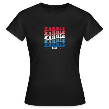 Kamala Harris 2024 Pour la campagne présidentielle Mignon - T-shirt Femme - noir - Devant - AI Model Female 172 dark (172cm)