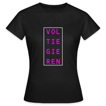 Voltige - T-shirts de voltige - T-shirt Femme - noir - Devant - AI Model Female 172 dark (172cm)