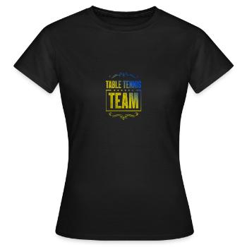 Table Tennis Crew - Frauen T-Shirt - Schwarz - Vorne - AI Model Female 172 dark (172cm)