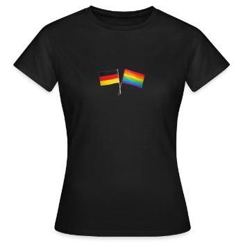 flaggen - Frauen T-Shirt - Schwarz - Vorne - AI Model Female 172 dark (172cm)