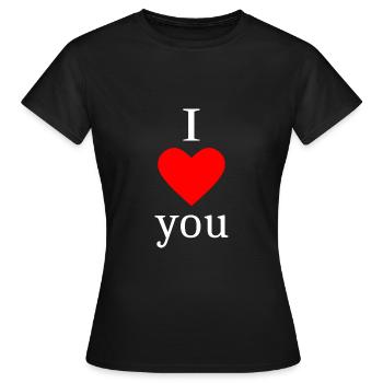 rotes Herz rot Herzen rot Herz Geschenk - Frauen T-Shirt - Schwarz - Vorne - AI Model Female 172 dark (172cm)