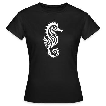 Kleines Knuffiges Seepferdchen Baby - Frauen T-Shirt - Schwarz - Vorne - AI Model Female 172 dark (172cm)