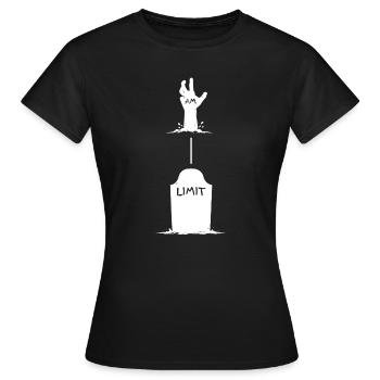 Limit blows up – hand lifts out of grave - Women's T-Shirt - black - Front - AI Model Female 172 dark (172cm)