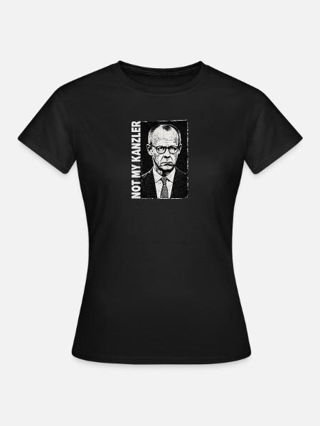 Monochrom-Porträt im Retro-Stil - Frauen T-Shirt - Schwarz