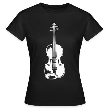 Violin Violin - Women's T-Shirt - black - Front - AI Model Female 172 dark (172cm)