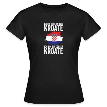 Croate Croate Croatie - T-shirt Femme - noir - Devant - AI Model Female 172 dark (172cm)
