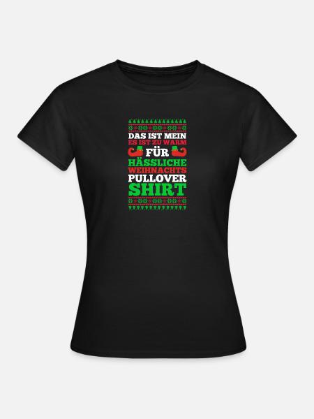 Weihnachtsmann Weihnachten Hässliche Weihnachten - Frauen T-Shirt - Schwarz