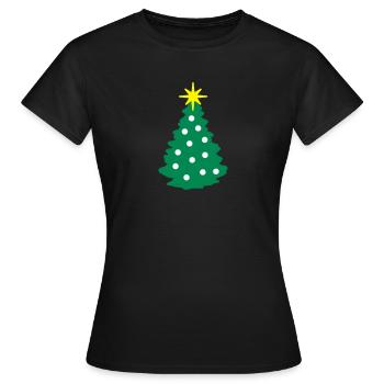 Weihnachtsbaum - Frauen T-Shirt - Schwarz - Vorne - AI Model Female 172 dark (172cm)