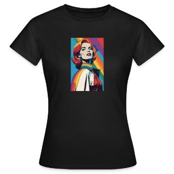 La Fierté - T-shirt Femme - noir - Devant - AI Model Female 172 dark (172cm)
