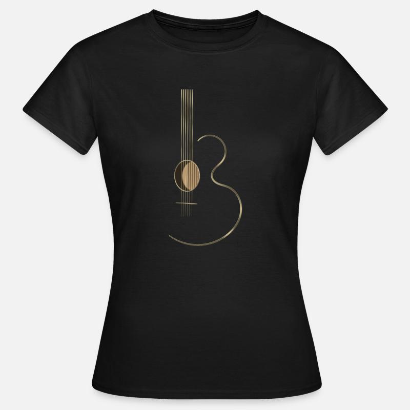 Acoustic Guitar Logo - Women's T-Shirt - black