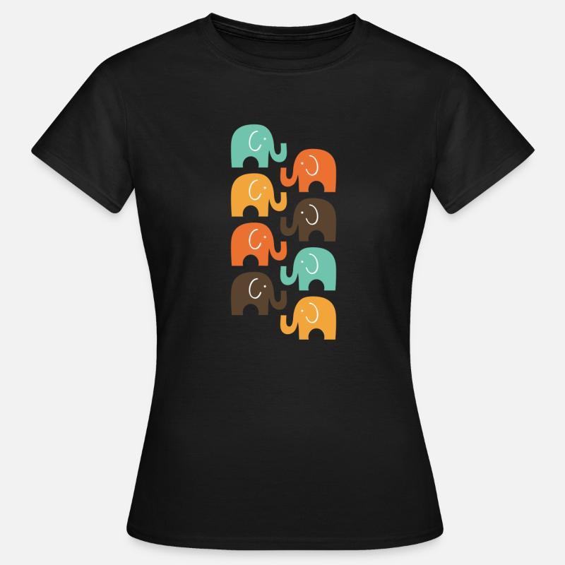 éléphants - Women's T-Shirt - black