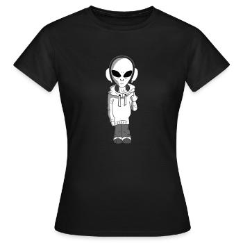 Alien - Frauen T-Shirt - Schwarz - Vorne - AI Model Female 172 dark (172cm)