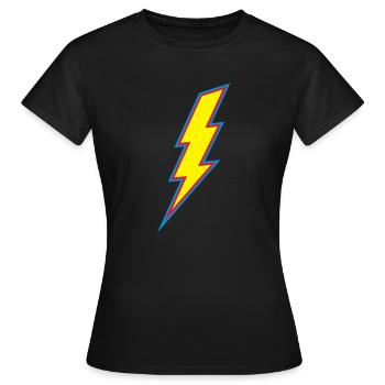 éclair avec des couleurs - T-shirt Femme - noir - Devant - AI Model Female 172 dark (172cm)