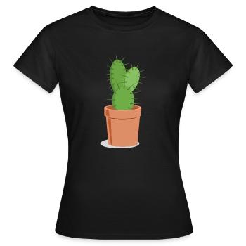 Cactus épineux - T-shirt Femme - noir - Devant - AI Model Female 172 dark (172cm)