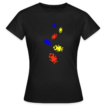 Gamer stuhl gaming Bunt - Frauen T-Shirt - Schwarz - Vorne - AI Model Female 172 dark (172cm)