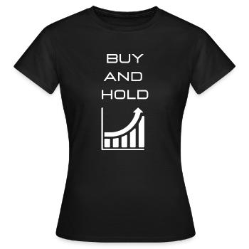 BUY AND HOLD - Frauen T-Shirt - Schwarz - Vorne - AI Model Female 172 dark (172cm)