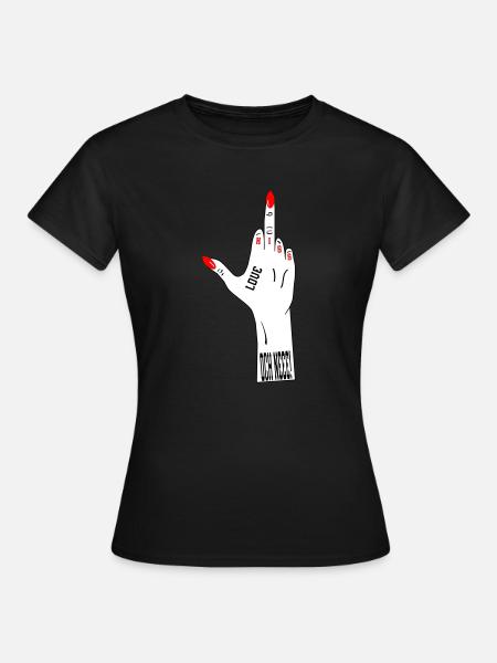 Kiss Love Och Neee! - Frauen T-Shirt - Schwarz
