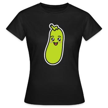 Zucchini - Frauen T-Shirt - Schwarz - Vorne - AI Model Female 172 dark (172cm)