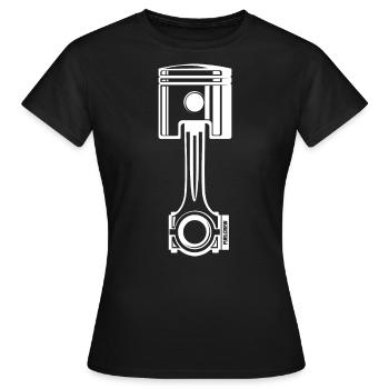 Kolben - Frauen T-Shirt - Schwarz - Vorne - AI Model Female 172 dark (172cm)