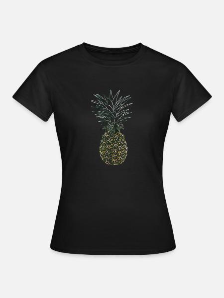 Ananas - Frauen T-Shirt - Schwarz