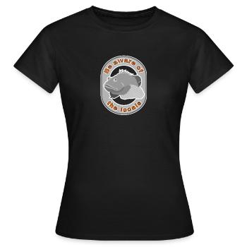 Soyez conscient des poissons-pierres locaux - T-shirt Femme - noir - Devant - AI Model Female 172 dark (172cm)
