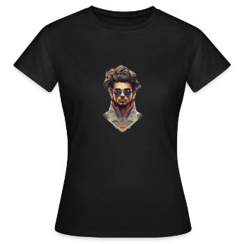 Leonardo Diffusion XL Cooles Logo für Bekleidung 0 - Frauen T-Shirt - Schwarz - Vorne - AI Model Female 172 dark (172cm)