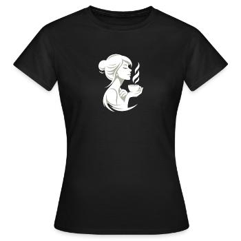 Coffee enjoyment - Women's T-Shirt - black - Front - AI Model Female 172 dark (172cm)