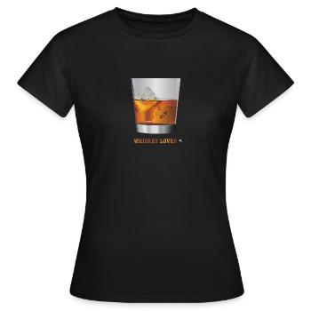 Whiskey Glass Whiskey Lover - Women's T-Shirt - black - Front - AI Model Female 172 dark (172cm)