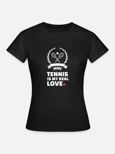 Ich Liebe Tennis - Frauen T-Shirt - Schwarz