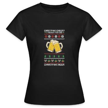 Joie de Noël moche Noël citation moi - T-shirt Femme - noir - Devant - AI Model Female 172 dark (172cm)