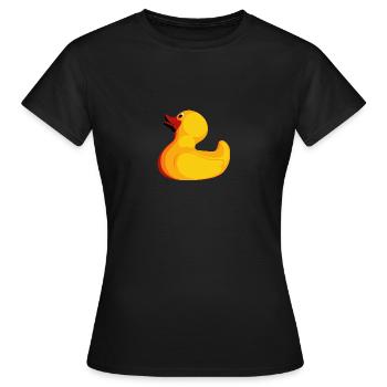 Quietscheente - Frauen T-Shirt - Schwarz - Vorne - AI Model Female 172 dark (172cm)