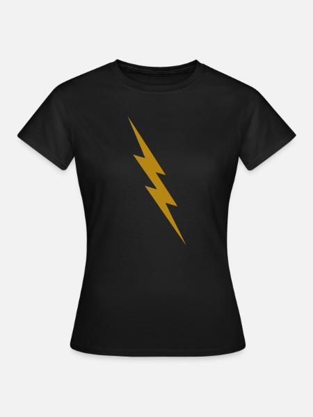 Golden Lightning Bolt - Women's T-Shirt - black