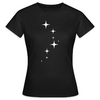 Sterne - Funkeln - Zeichen - Frauen T-Shirt - Schwarz - Vorne - AI Model Female 172 dark (172cm)