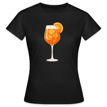 Cocktail with orange - Women's T-Shirt - black - Front - AI Model Female 172 dark (172cm)