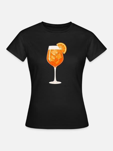 Cocktail mit Orange - Frauen T-Shirt - Schwarz