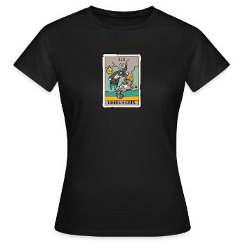 Wheel of Cats Tarot - Women's T-Shirt - black - Front - AI Model Female 172 dark (172cm)