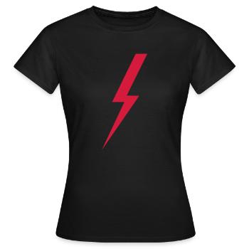 lightning - Women's T-Shirt - black - Front - AI Model Female 172 dark (172cm)