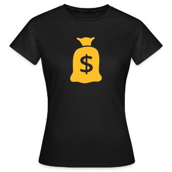 Millionnaire - T-shirt Femme - noir - Devant - AI Model Female 172 dark (172cm)