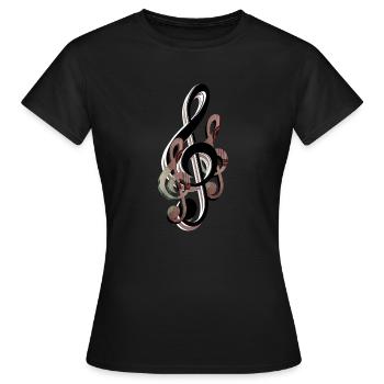 Clef - Women's T-Shirt - black - Front - AI Model Female 172 dark (172cm)