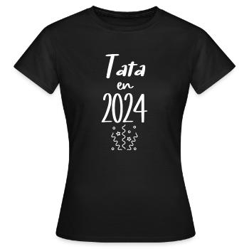 Tata en 2024 - T-shirt Femme - noir - Devant - AI Model Female 172 dark (172cm)