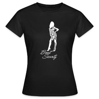 Ladies Night Fever Bridal Security white - Women's T-Shirt - black - Front - AI Model Female 172 dark (172cm)