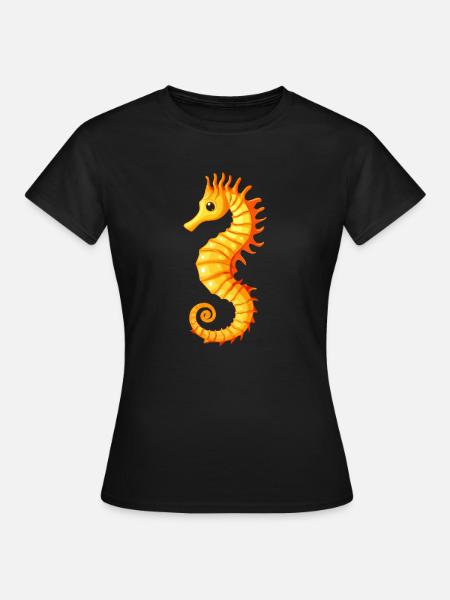Seepferdchen - Frauen T-Shirt - Schwarz