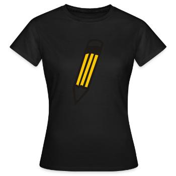 pencil - Women's T-Shirt - black - Front - AI Model Female 172 dark (172cm)