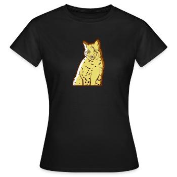 Wild Cat Wildcat Lynx - Women's T-Shirt - black - Front - AI Model Female 172 dark (172cm)