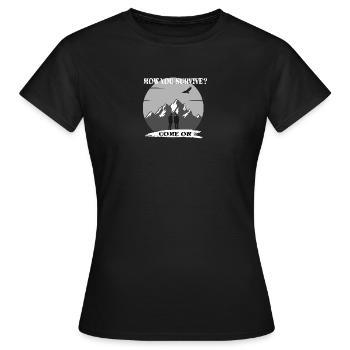 Comment survivre - T-shirt Femme - noir - Devant - AI Model Female 172 dark (172cm)