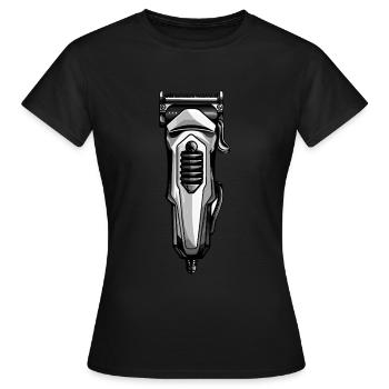 Haarschneidemaschine Friseur - Frauen T-Shirt - Schwarz - Vorne - AI Model Female 172 dark (172cm)