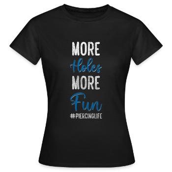 Artist Studio Piercing Studio Plug - T-shirt Femme - noir - Devant - AI Model Female 172 dark (172cm)